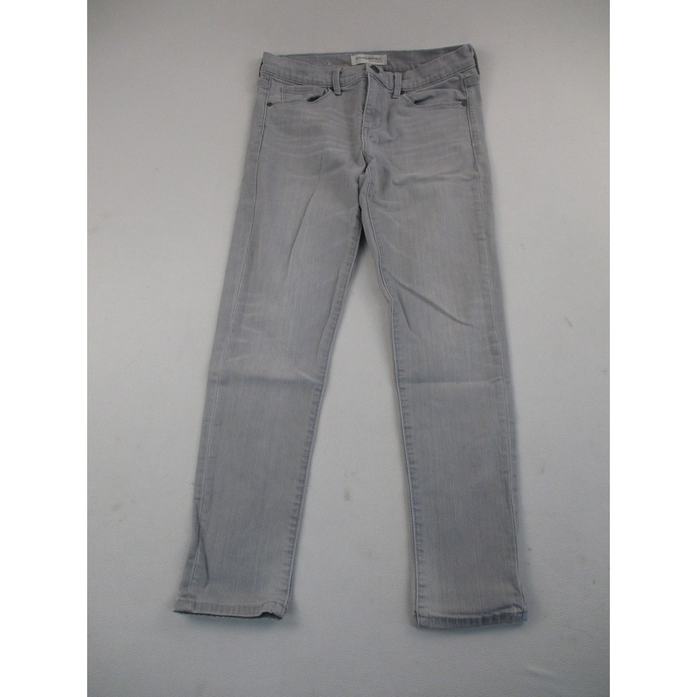 Banana Republic Skinny Ankle Jeans Women 26S Grey Premium Denim Stretch Petite